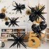 10 Pcs Black Star Balloons Explosion Balloons Foil Cone Balloon Magic for Birthday Wedding Anniversary Party Backdrops Decorations Supplies, 6 Pcs 22 Inches and 4 Pcs 27 Inches view 3