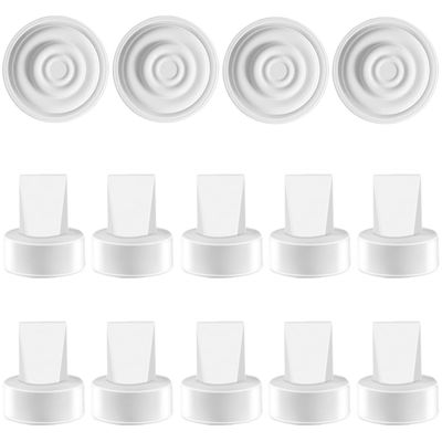 10pcs Duckbill Valves and 4pcs Silicone Membrane Replacement Parts Compatible with Spectra S1 S S2 9 Plus Breast Pumps,Not Original Spectra Pump Parts