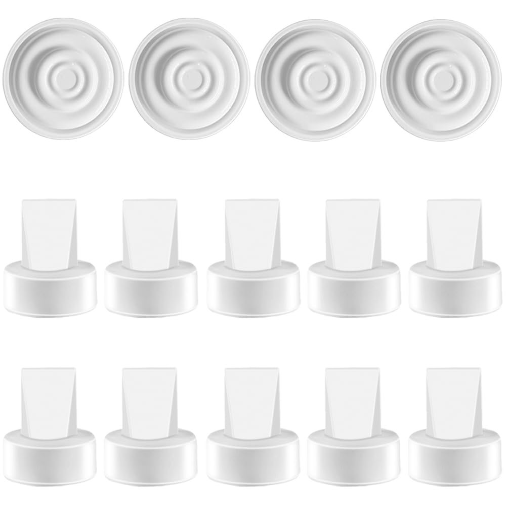 10pcs Duckbill Valves and 4pcs Silicone Membrane Replacement Parts Compatible with Spectra S1 S S2 9 Plus Breast Pumps,Not Original Spectra Pump Parts