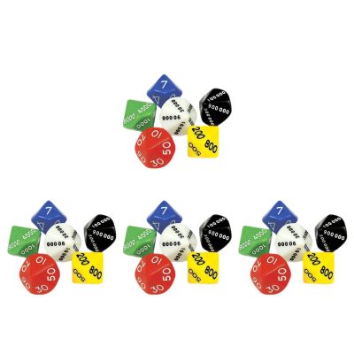 TEHAUX Party Dice Set 0.86 Inch Portable Colorful Numbered Game Dice for Board Games Role Playing Classroom and Gathering Events