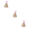 ABOOFAN 3pcs Glitter Adjustable Birthday Cone Hat for Girls Party Hat Glitter for Birthday Celebrations and Memorable Photo view 1