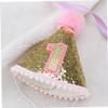ABOOFAN 3pcs Glitter Adjustable Birthday Cone Hat for Girls Party Hat Glitter for Birthday Celebrations and Memorable Photo view 2