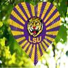 10 Inch Louisiana Heart Shaped Wind Spinner Yard Decor Aluminum Sublimated Garden Art Indoor Outdoor 3D Kinetic view 1