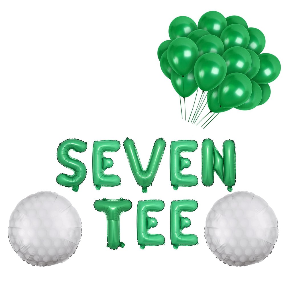 100% LIKED-Seven Tee Balloon Banner, 70th Birthday Golf Theme Birthday, Golf 70th Birthday, 70th Golf Birthday Decorations, Golf Themed Birthday, 70th Birthday Men Golf Decoration