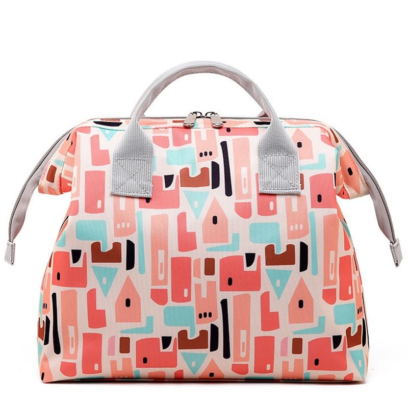 GUANGCAIJIA Baby Diaper Bag Large Shoulder Tote Organizer for Girls Cute Newborn Hospital Dad Mom Travel Nursery Handbag (pink) (A-Red)
