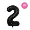 100% LIKED Two Cool Balloon Set, 40 Black Two|Black & White Smiley Face Latex |Checkered Foil for 2 Cool Birthday Decorations, Smiley Face Party Deco, Baby Shower,2nd Birthday Party Supplies view 4