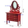 AirAds Dollhouse 1:12 Miniature Furniture Vanity Dresser with Mirror; Price Each (1 White Dressing Table) view 2
