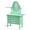 AirAds Dollhouse 1:12 Miniature Furniture Vanity Dresser with Mirror; Price Each (1 White Dressing Table) view 3