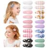 20 PCS Snap Toddler Hair Clips - Flower Patterns, Wrapped Mini Barrettes, Cute Hair Accessories for Girls and Infants view 1
