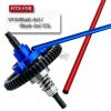 hopsupRC Aluminum Driveshaft Center Upgrades Part for 1/10 Slash 4X4/Slash 4X4 VXL,Metal Slipper Clutch Eliminator Differential Locker Gear 53T(32-Pitch) with 15T/17T/19T Pinions Gear Sets,Navy Blue view 2