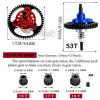 hopsupRC Aluminum Driveshaft Center Upgrades Part for 1/10 Slash 4X4/Slash 4X4 VXL,Metal Slipper Clutch Eliminator Differential Locker Gear 53T(32-Pitch) with 15T/17T/19T Pinions Gear Sets,Navy Blue view 3