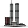 Aetheria World Trade Center Building Toy Set, WTC Architecture Landmark Building Set, 1:2000 Modular House Building Construction Toy for Adults (982 Pieces), Design by bru_bri_mocs view 3