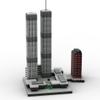 Aetheria World Trade Center Building Toy Set, WTC Architecture Landmark Building Set, 1:2000 Modular House Building Construction Toy for Adults (982 Pieces), Design by bru_bri_mocs view 4