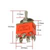 1PCS E-TEN1321 Micro Switch 15A/250V 6 pin Waterproof Switch Cap ON-ON Miniature Toggle Switches Orange Button Switch view 3