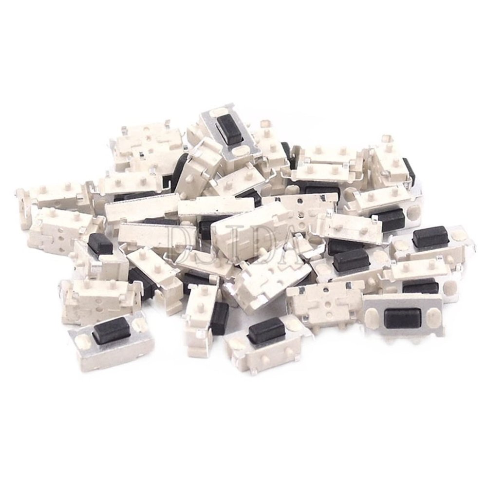 100Pcs/lot 3 * 6mm SMD Tact Light Touch Switch 2 pin Side Button Micro Button 3 * 6 * 3.5mm