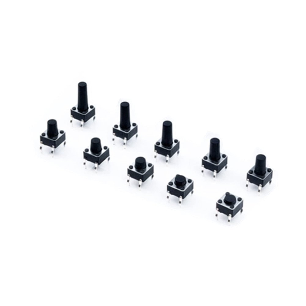 1000PCS/Lot 6X6X5/4.3/6/7/8/9/10/11/12MM Tact Switch Push Button Switch 12V 4PIN DIP Micro Switch for TV/Toys/Home use Button (Color : 6x6x5mm) (Color : 6x6x4.3mm)
