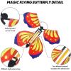 JEGGE Multiple Pieces Magic Wind Up Flying Butterfly, Rubber Band Powered Magic Fairy Flying Toy, Bookmark Greeting Card Surprise Gift Party Favor, No Gift Box Include(Random Color,40Pcs) view 2