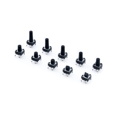 1000PCS/Lot 6X6X5/4.3/6/7/8/9/10/11/12MM Tact Switch Push Button Switch 12V 4PIN DIP Micro Switch for TV/Toys/Home use Button (Color : 6x6x5mm) (Color : 6x6x12mm)