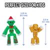 Zing StikBot Christmas Crew Pack - Includes 7 StikBots and 1 Set of Accessories, New Christmas Themed Stop Motion Animation Toy Set view 3