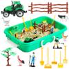 AGENTLAN Farm Sensory Bin, Farm Sensory Toys with Play Sand for Toddlers Boys and Girls, Kids Toys Gift Sand Box for Age 3 4 5 6 7 8 view 1