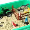 AGENTLAN Farm Sensory Bin, Farm Sensory Toys with Play Sand for Toddlers Boys and Girls, Kids Toys Gift Sand Box for Age 3 4 5 6 7 8 view 3