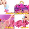 AGENTLAN Unicorn Sensory Bin, Unicorn Sensory Toys with Play Sand for Toddlers Boys and Girls, Kids Toys Gift Sand Box for Age 3 4 5 6 7 8 view 2