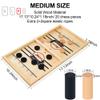 HELLO PAPAYA Fast Sling Puck Game - Test Your Speed and Accuracy with This Fast-Paced Wooden Air Hockey Desktop Battle Board Game - Guaranteed Fun Gifts for Family Night or Friends Party view 3