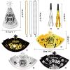HOWAF New Year Eve Party Supplies 2026, Black Gold Silver Happy New Year 2026 Cone Hats New Years Eve Hats 2026 Glasses Party Blowouts Tattoos Bead Necklaces NYE Party Favors 2026 Decorations view 3
