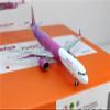 ACE HOBBY JC Wings Peach for Airbus A321neo JA901P 1/400 Aircraft Pre-Built Model view 1