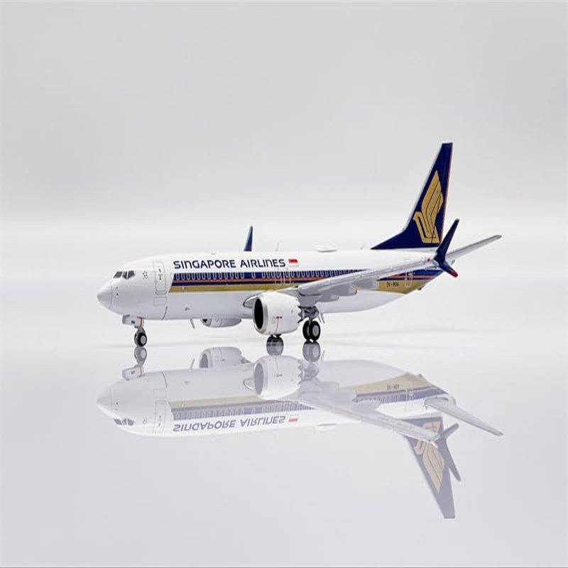 ACE HOBBY for JC Wings for Singapore Airlines for Boeing 737 MAX 8 9V-MBA 1/400 Aircraft Pre-Built Model