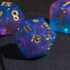 HDdais DND Dice Set, 7PCS Blue Polyhedral Dice Set Filled with Glitter for Dungeons and Dragons Role Playing Game and Tabletop Games view 1