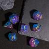 HDdais DND Dice Set, 7PCS Blue Polyhedral Dice Set Filled with Glitter for Dungeons and Dragons Role Playing Game and Tabletop Games view 2