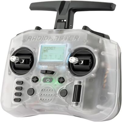 Xiangtat Radiomaster Pocket Hall Gimbal EdgeTX Transmitter Remote Control Portable Lightweight Built in LED Light Foldable Antenna (Cc2500 Transparent Mode 2)