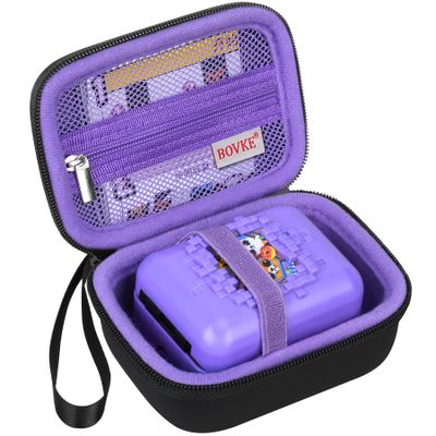 BOVKE Carrying Case for Bitzee Disney/Bitzee Magicals/Bitzee Interactive Toy Digital Pet and Case, Travel Holder Fits Bitzee Virtual Electronic Pets Kids Toys, Extra Space for Batteries, Purple