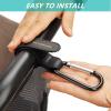 4Pack Universal Baby Stroller Hooks Clips for Hanging Bags and Shopping,Convenient Stroller Straps Accessories Perfect for Uppababy, Babyzen Yoyo, Britax, Bugaboo, Bob, Buggy, Shopping CartBlack view 2