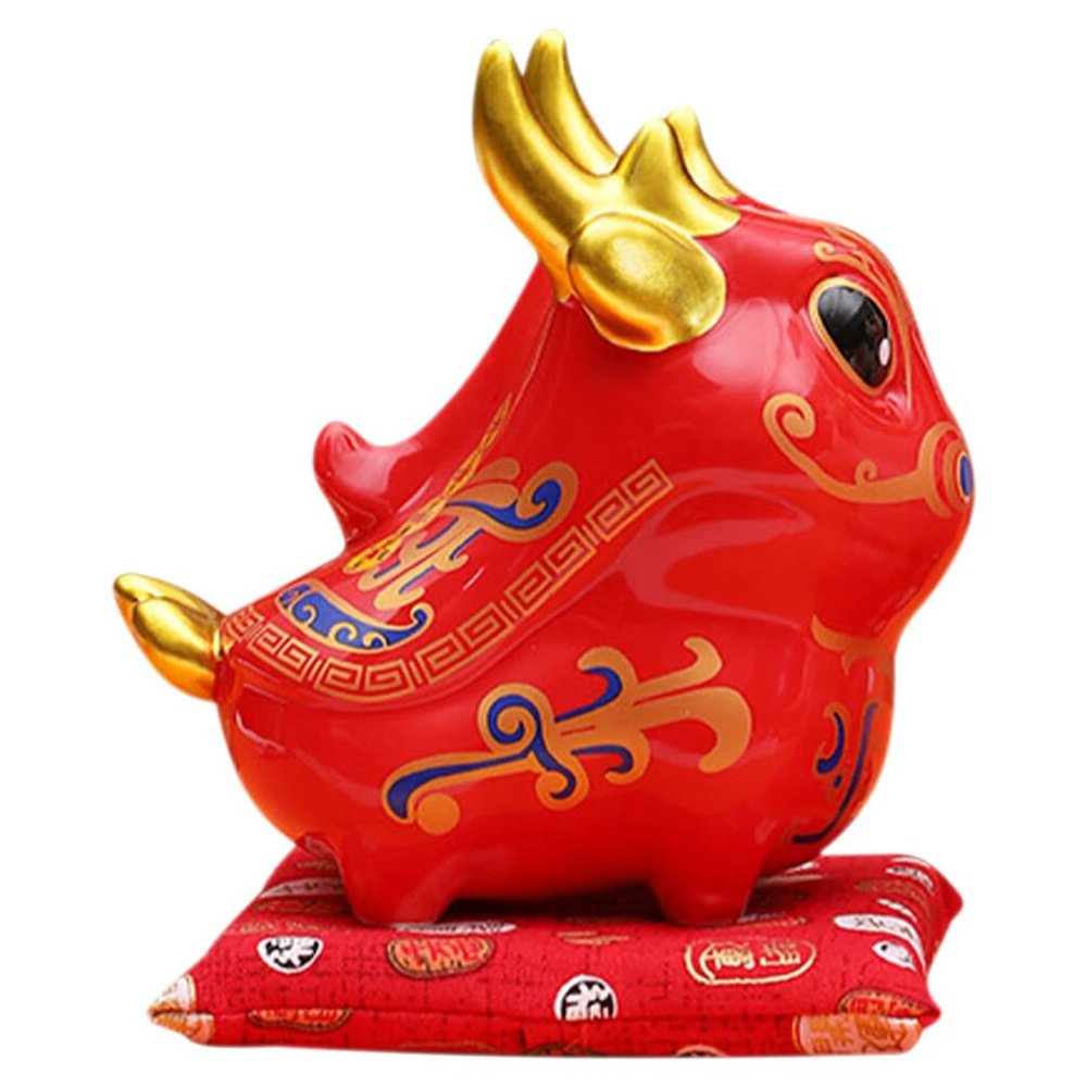 ABOOFAN Year Unique Dragon Shape Money Saving Box Compact Decorative Piggy Bank for Adults for Festivals and Special Occasions