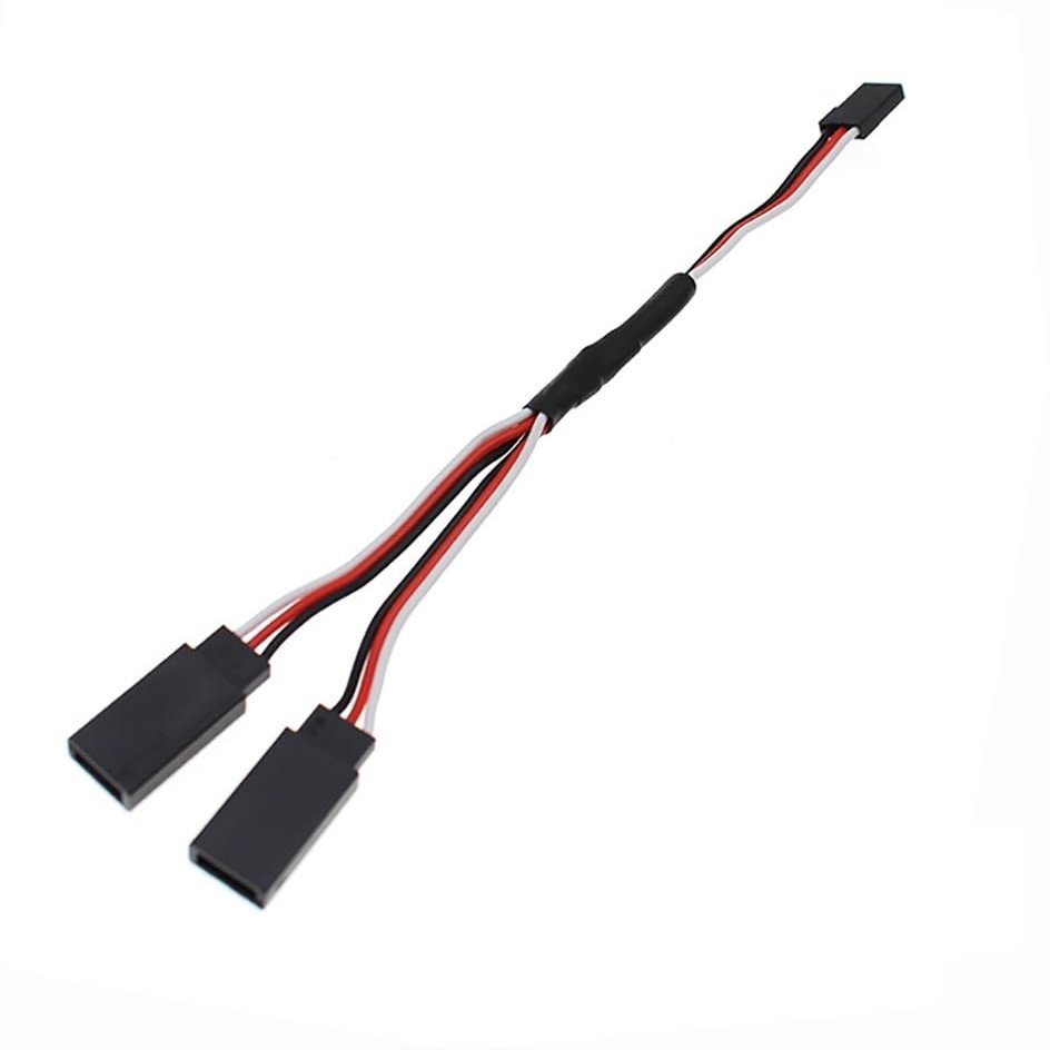 BrewJa Droyuke 1PCS 15/30/50cm 1to1 1to 2 1 to 3 1 to 4 RC Servo Extension Wire Cable for Futaba JR Male to Female RC Model (Color : 1to2 30CM)