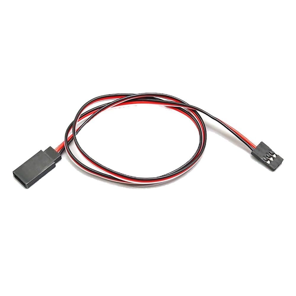 BrewJa Droyuke 1PCS 15/30/50cm 1to1 1to 2 1 to 3 1 to 4 RC Servo Extension Wire Cable for Futaba JR Male to Female RC Model (Color : 1to1 50CM)