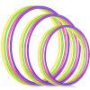 Syhood 12 Pcs Toy Color Hoop Plastic Detachable Adjustable Hoop Light Weight Exercise Fitness Equipment Toy Waist Ring for Adult Party, 3 Sizes(Green, Rose, Yellow, Purple) view 1