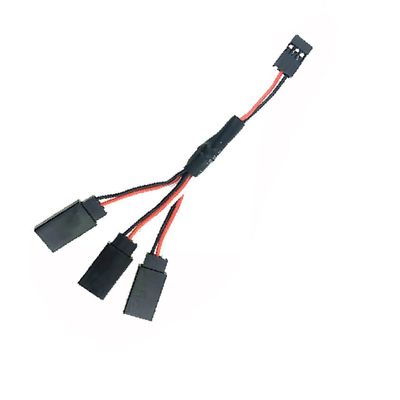 BrewJa Droyuke 1PCS 15/30/50cm 1to1 1to 2 1 to 3 1 to 4 RC Servo Extension Wire Cable for Futaba JR Male to Female RC Model (Color : 1to3 15CM)