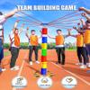 Team Building Block Stacking Game, Adult Teen Kids Outdoor Group Competition Gaming Device, Easy to Carry (Color : Red, Size : 5PCS) view 3