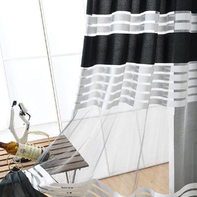 Striped Baby Kids Room Sheer Curtains Window Treatments Bedroom Decor Panel Curtain