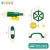 Barcaloo Playground Accessories for Kids Outdoor Playset for Kids 7 Piece Pirate Telescope, Playhouse Wheel, Green Safety Handle Bars & Phone Attachments for Backyard Treehouse, Jungle Gym & Swing Set view 2