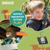 Barcaloo Playground Accessories for Kids Outdoor Playset for Kids 7 Piece Pirate Telescope, Playhouse Wheel, Green Safety Handle Bars & Phone Attachments for Backyard Treehouse, Jungle Gym & Swing Set view 4