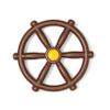 Barcaloo Kids Playground Pirate Ship Wheel  Brown, Jungle Gym Steering Wheel Swing Set Accessories, Attachment for Backyard Treehouse, Jungle Gym or Swing Set view 1