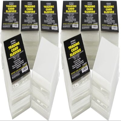 (10 Packs) TCSB02 Polypropylene Trading Card Sleeves - Each Pack Holds 500 Cards