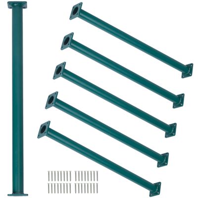 Barcaloo 22 Inch Monkey Bars for Backyard - Green Powder Coated Indoor Monkey Bar Kit for Kids - Set of 6 Outdoor Playground Accesories with Mounting Plates