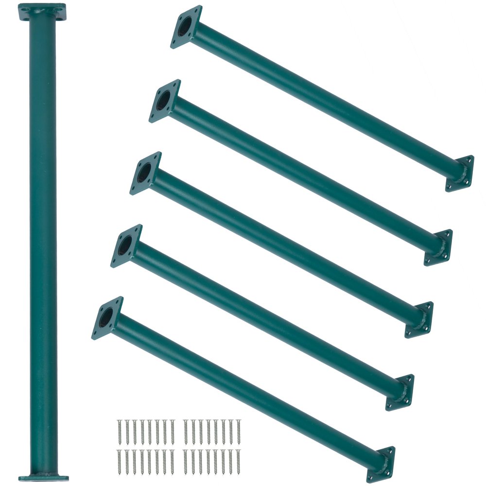 Barcaloo 22 Inch Monkey Bars for Backyard - Green Powder Coated Indoor Monkey Bar Kit for Kids - Set of 6 Outdoor Playground Accesories with Mounting Plates