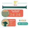 Barcaloo 22 Inch Monkey Bars for Backyard - Green Powder Coated Indoor Monkey Bar Kit for Kids - Set of 6 Outdoor Playground Accesories with Mounting Plates view 2