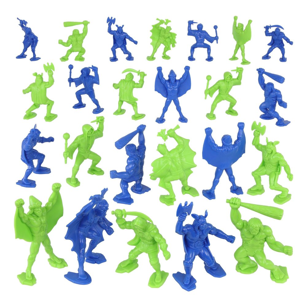 Tim Mee Toy TimMee Legendary Battle Fantasy Figures - 3 inch Blue vs Lime Green 24pc Set USA